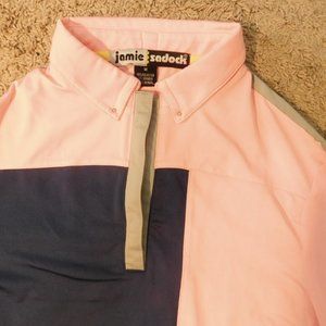JAMIE SADOCK  PINK & NAVY TOP SIZE M-IN BEAUTIFUL CONDITION PRICED TO SELL